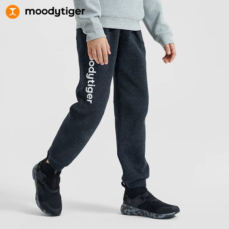 moodytiger儿童裤子新款针织收脚宽松休闲运动长裤M33511301【H】
