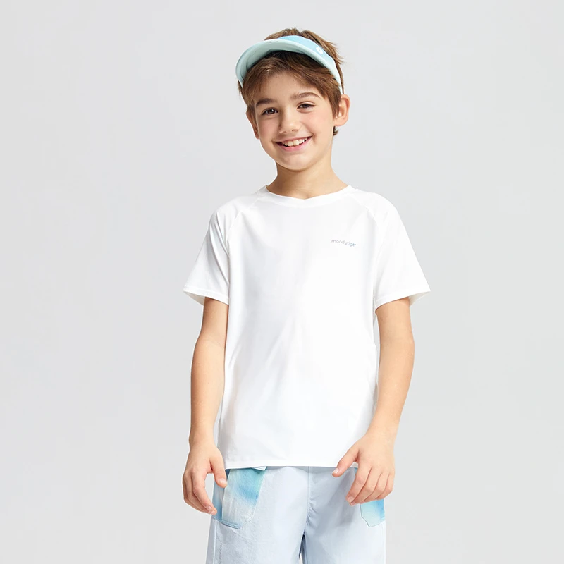 moodytiger男童短袖T恤年夏季凉感短袖M22110108【DR9】