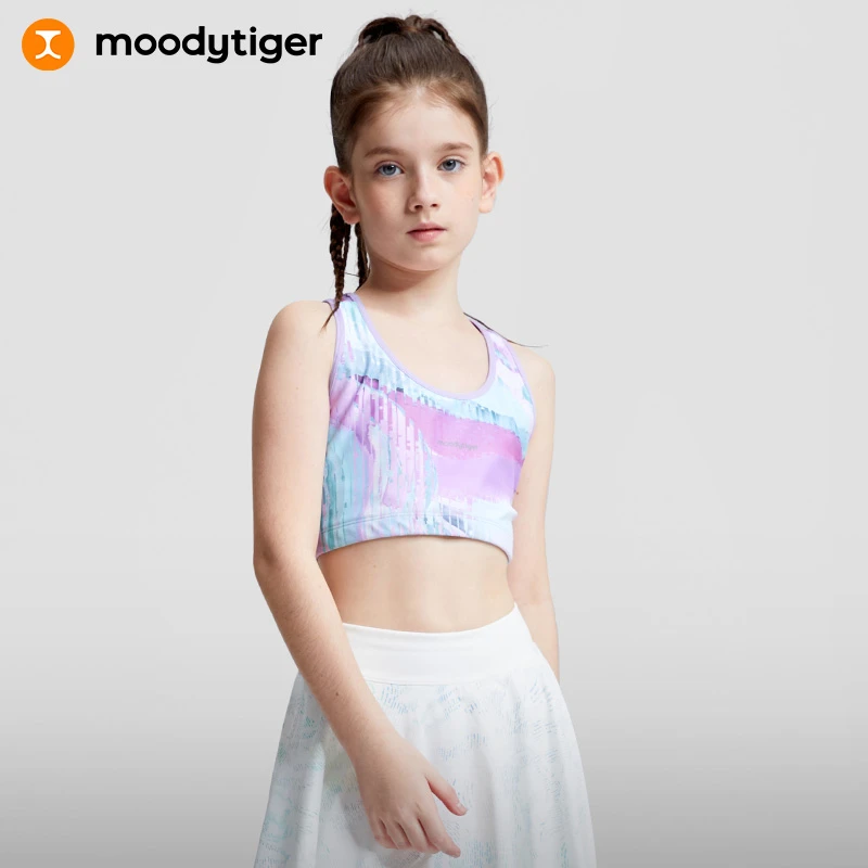 moodytiger女童发育期大童背心少女速干文胸M32214201【H】