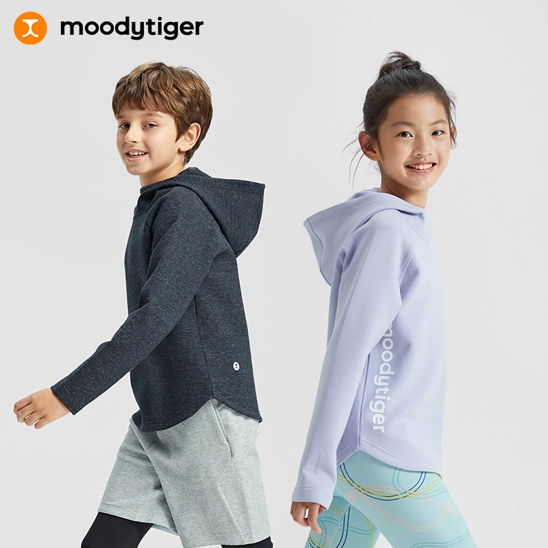 moodytiger【开学季】儿童卫衣个性连帽休闲运动套头衫M33510301