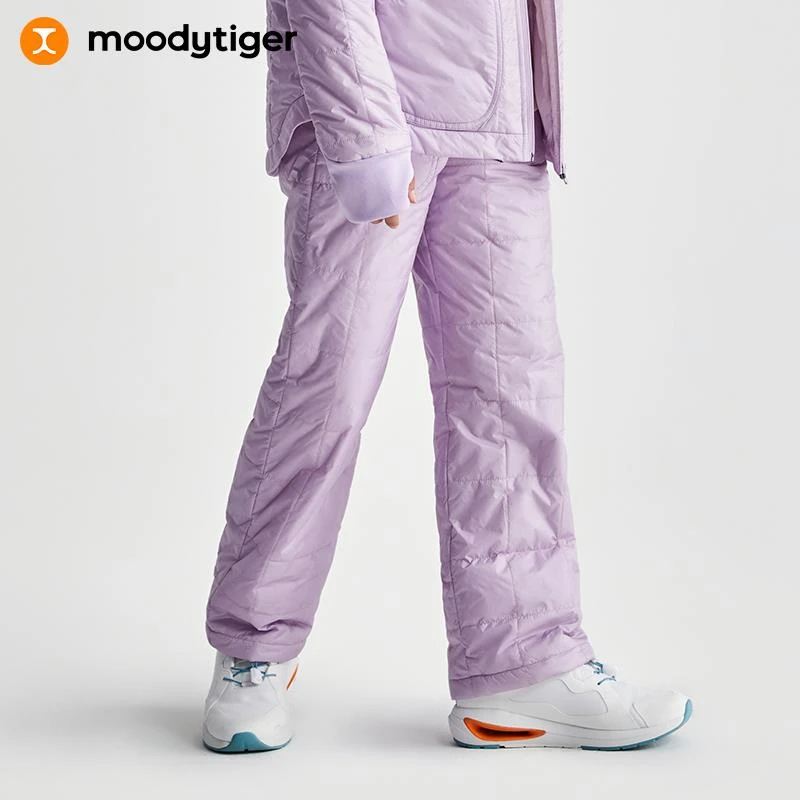 【保暖抗寒】moodytiger女童棉裤冬季轻便保暖抗寒防泼水长裤[H]