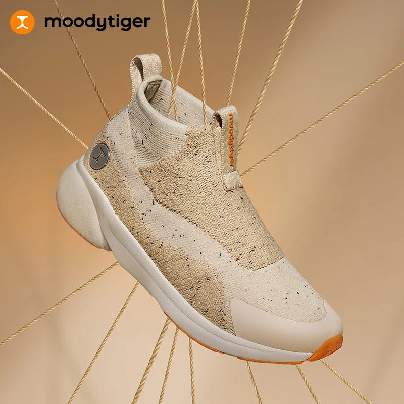 moodytiger儿童一体织运动鞋2023秋季新品透气一脚蹬中帮鞋【H】