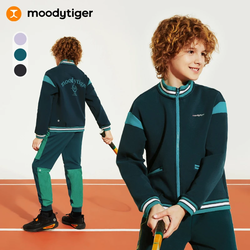 【网球系列】moodytiger24秋新儿童男女童拼接空气层运动外套【H】