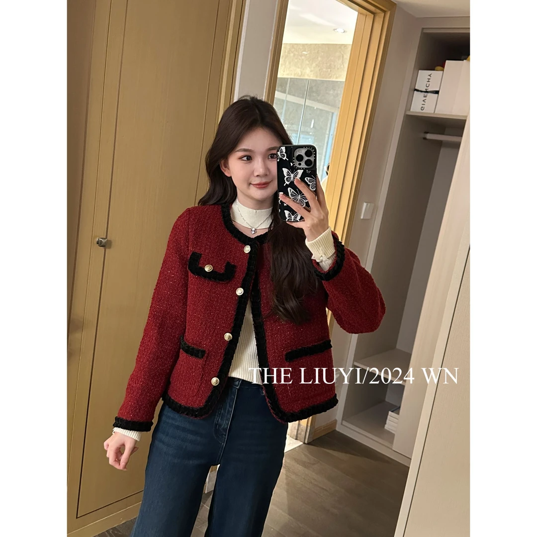 【LIUYI】女主角～冬季90白鸭绒羽绒小香外套411293