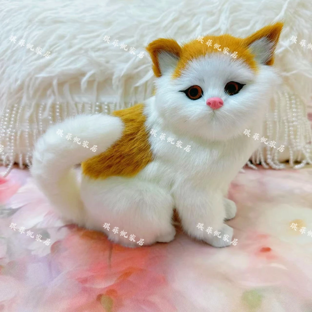 仿真轻奢猫咪摆件高级感可爱猫宠物家居摆件