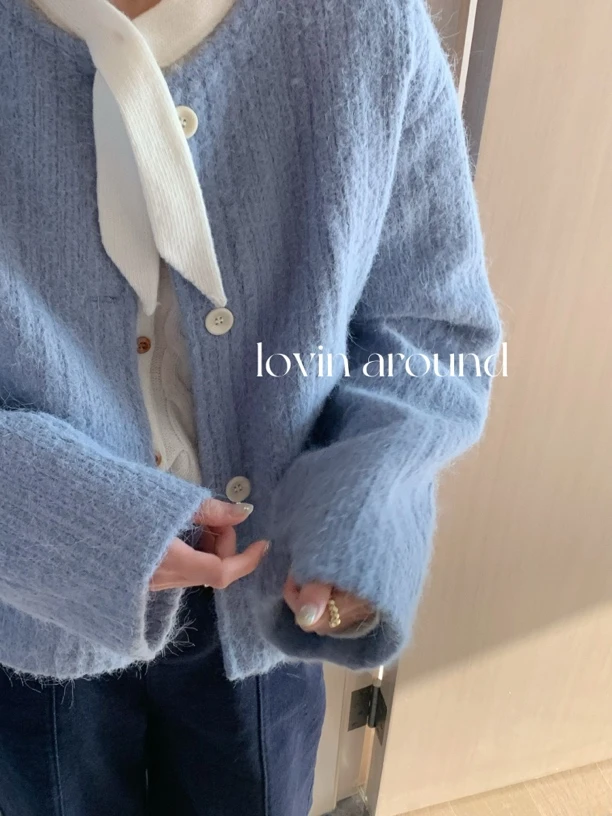 LOVIN AROUND【东大门圆领外套】韩版修身显瘦气质外套