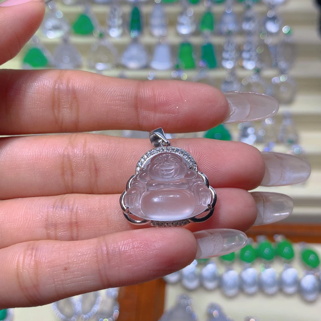 石英质玉颈饰银S925镶嵌