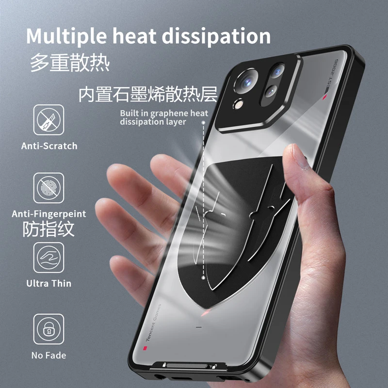 适用于华硕ROG9手机壳华硕rog9pro金属边框rog8超薄透气散热外壳