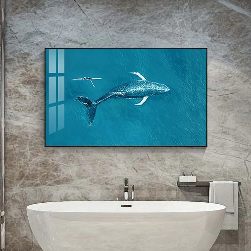 卫生间防水浴室背景墙面挂画客厅客厅背景墙挂画装饰画背景墙壁画
