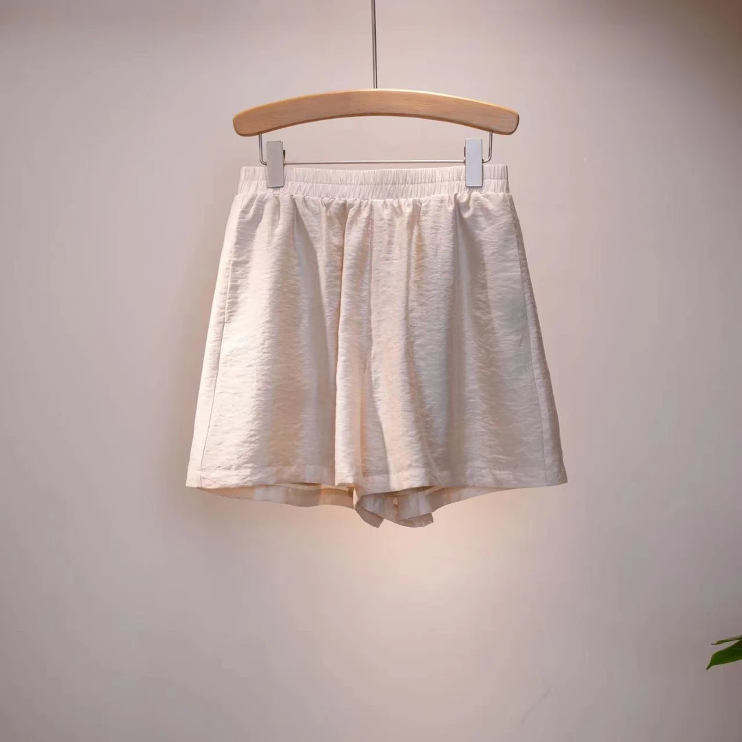 一席之地夏季新款凉感百搭松紧腰休闲气质宽松套装短裤K450475