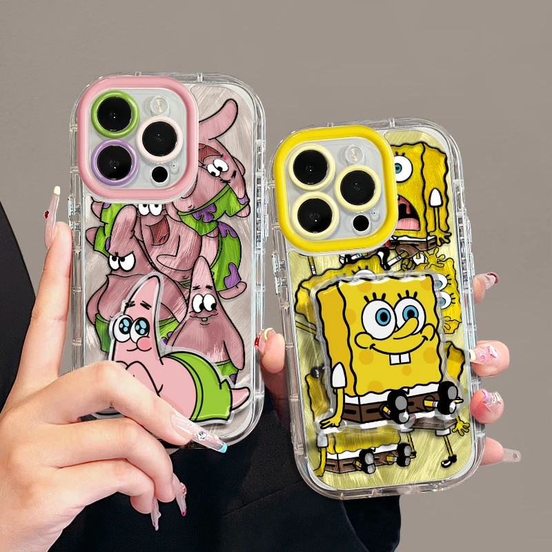 适用苹果羽纱奶油iPhone14pro手机壳13华为p70满屏派大星支架mate