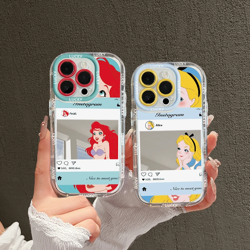 适用苹果14镜面iPhone15pro手机壳华为p70爱丽儿vivo创意防摔oppo