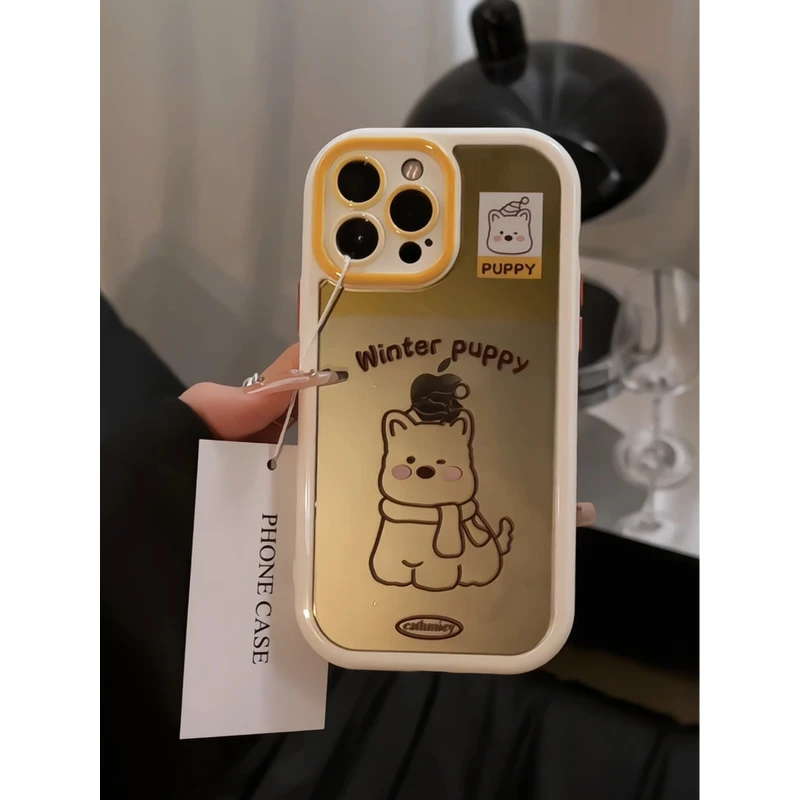 奶油油壳适用苹果16手机壳iPhone15pro华为p黄底线条西高地mate70