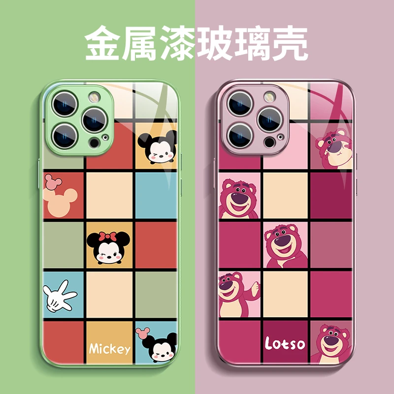 适用苹果14手机壳华为玻璃iphone13promax卡通可爱OPPOvivo小米潮