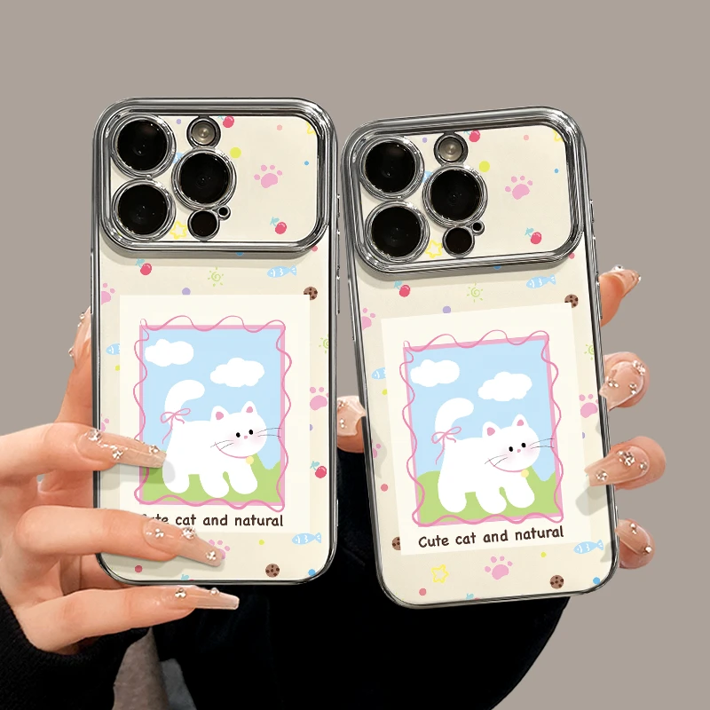 适用苹果15潮流iPhone14手机壳14华为视窗荣耀nova相框小猫mate60