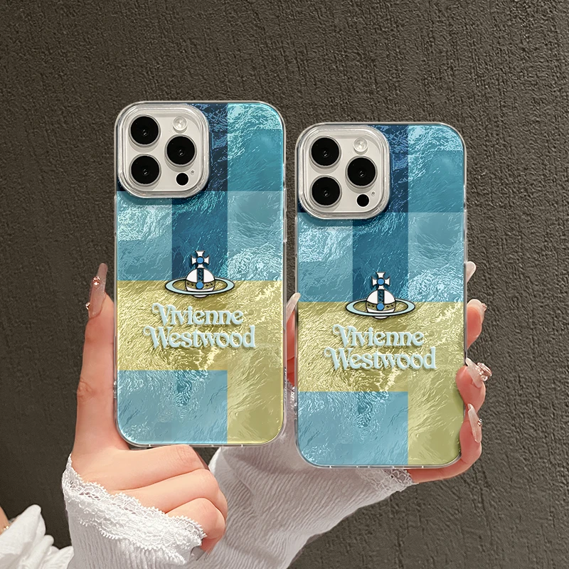 适用苹果iPhone16pro手机壳mate60漩涡壳IMD华为奶蓝色块西太后14