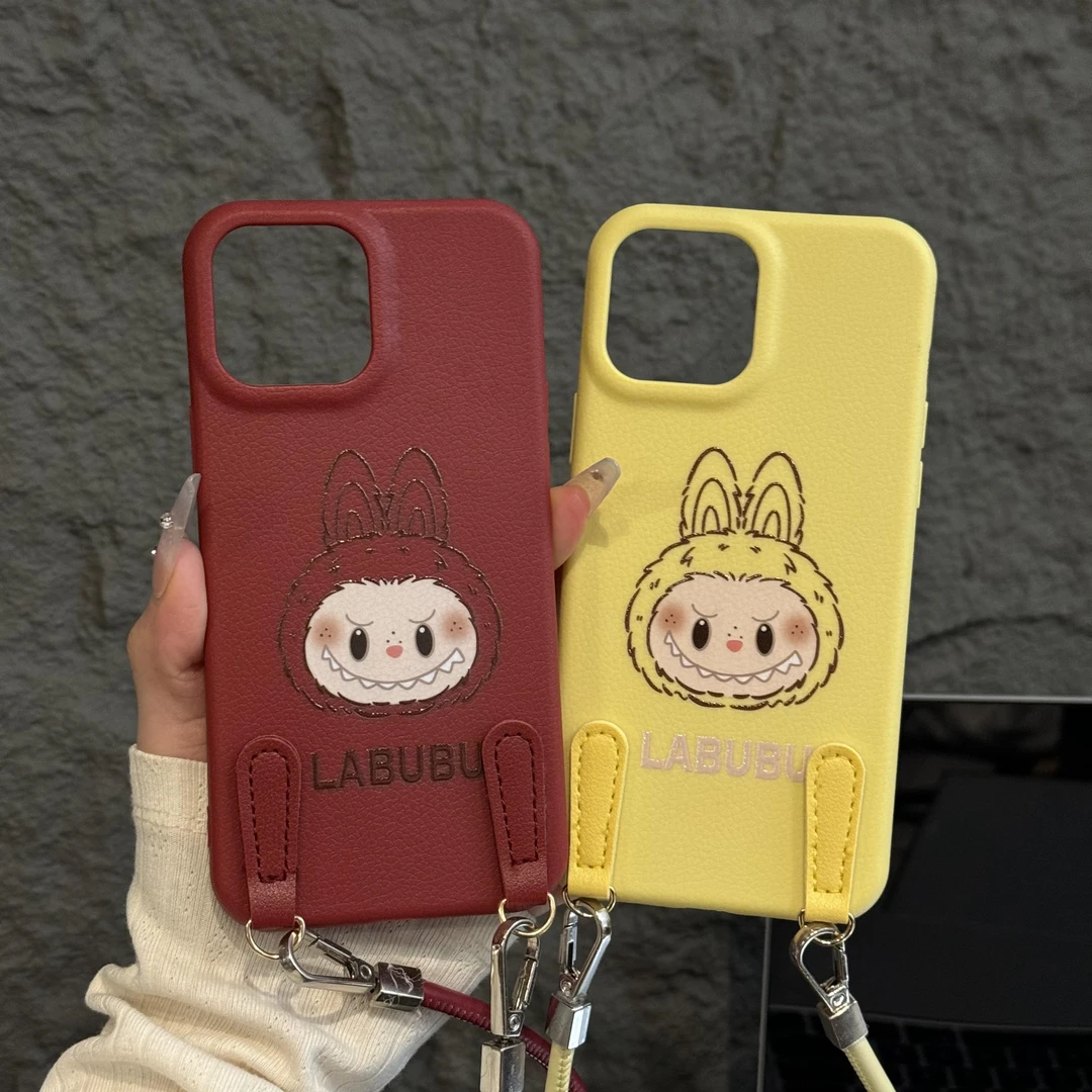 适用苹果iPhone16pro手机壳15pro皮纹TPU华为p小可爱头像mate60套