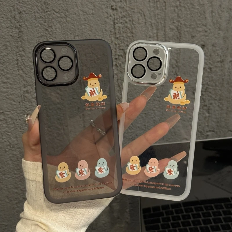 适用苹果16pro华为p手机壳金属镜框mate70恭喜发财oppo自带镜头膜