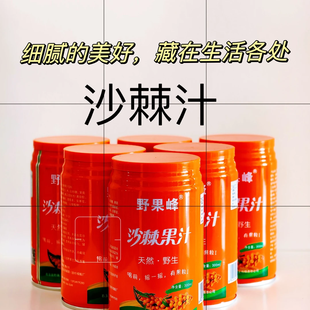 右玉小果沙棘汁好喝酸甜含量高口感味道酸甜果粒清仓