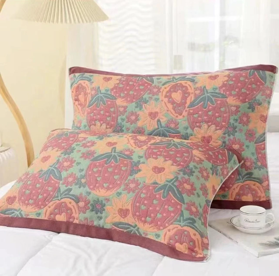 （不挑花色）52*78 多层 纯棉 纱布 枕巾