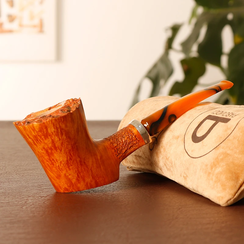 意大利进口品牌Pascucci帕斯库奇锤子座斗口瘤皮手工石楠木烟斗