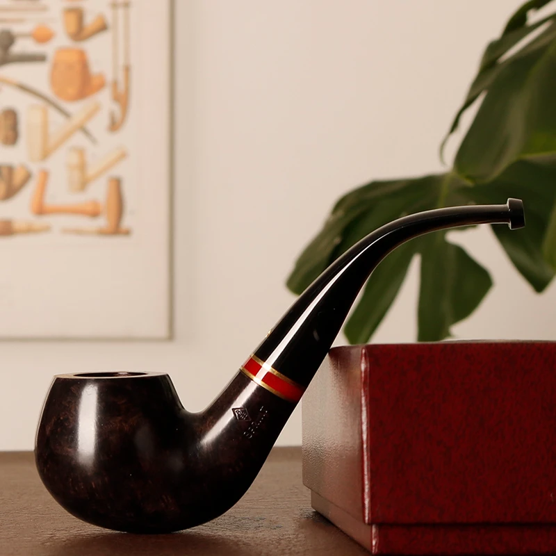 英国老品牌BBB 深色光面弯斗 石楠木烟斗