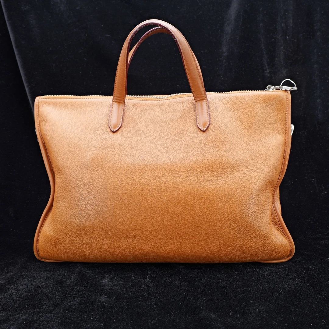 95新 LOEWE/罗意威 金棕色男士手提公文包