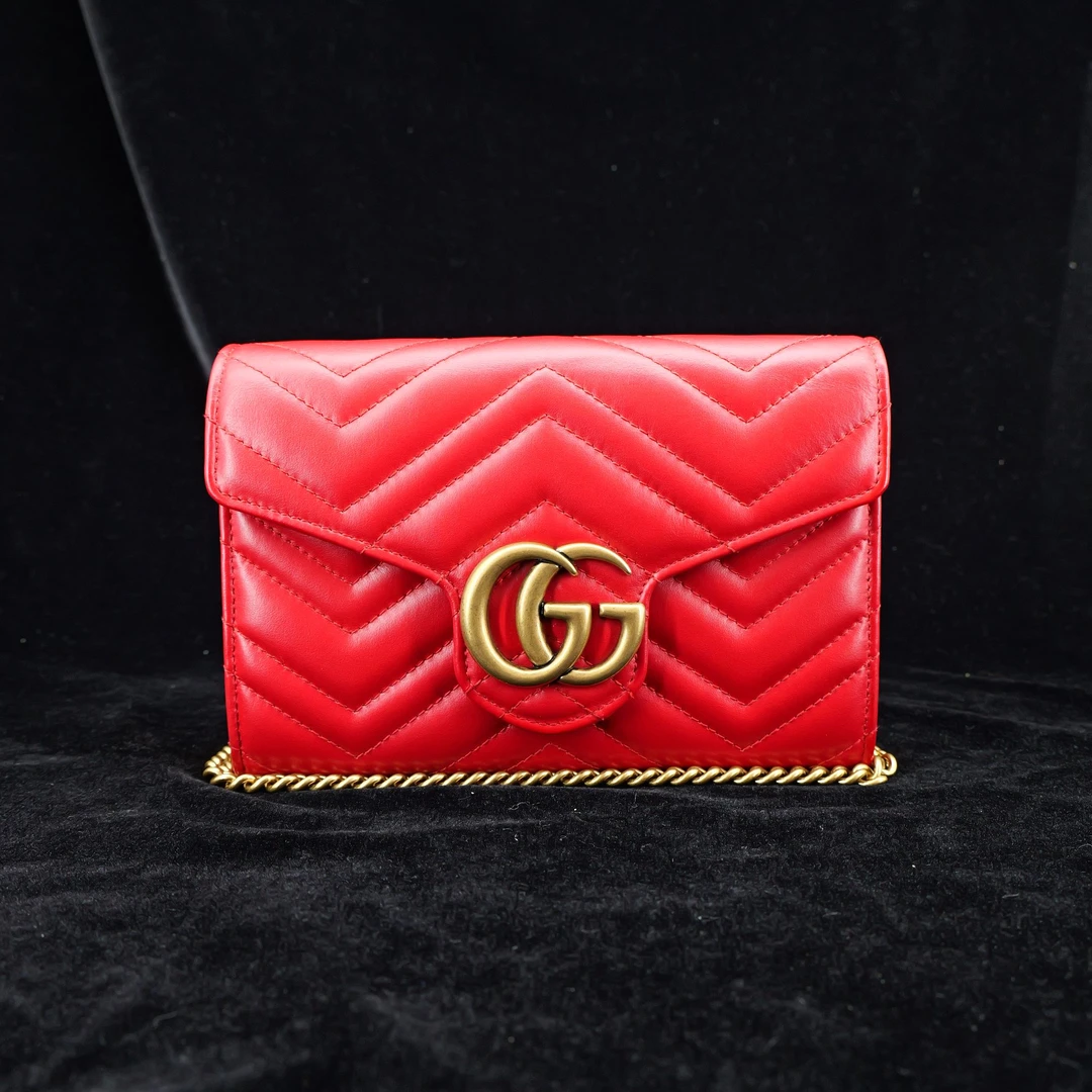 99新 GUCCI/古驰 马蒙woc链条包单肩斜挎包