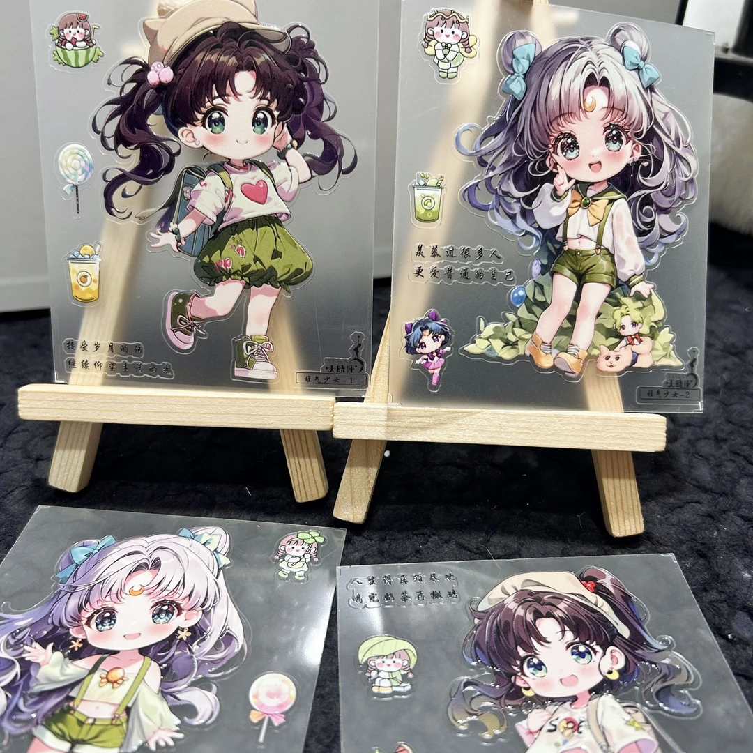 【天晓座】手绘网红5D浮雕立体DIY手机冰箱贴纸稚气女孩