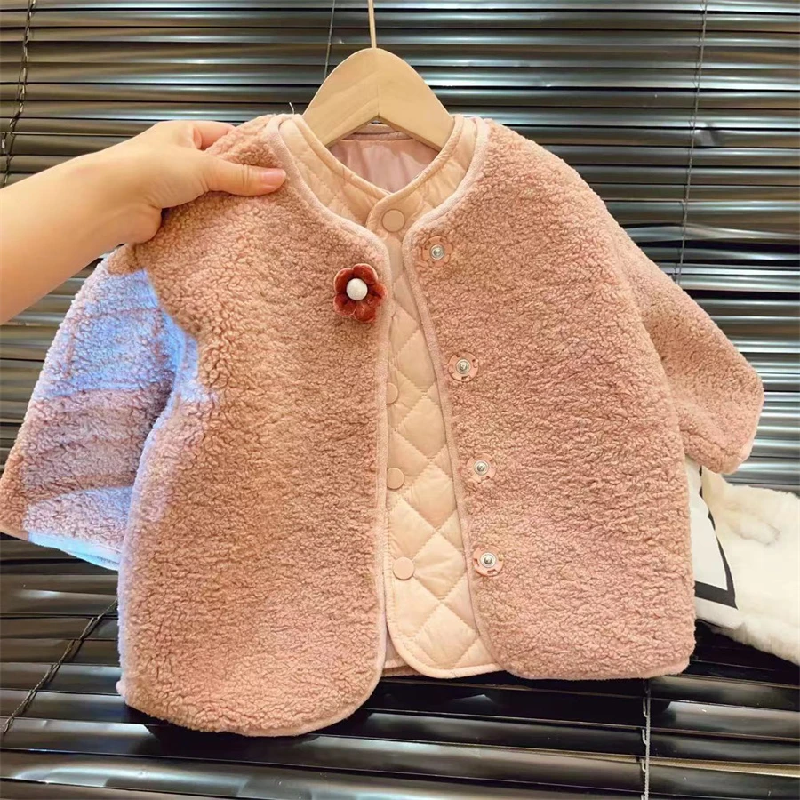 HHkids女童秋冬装套装粉色马甲外套秋冬儿童女童洋气两件套FWT806