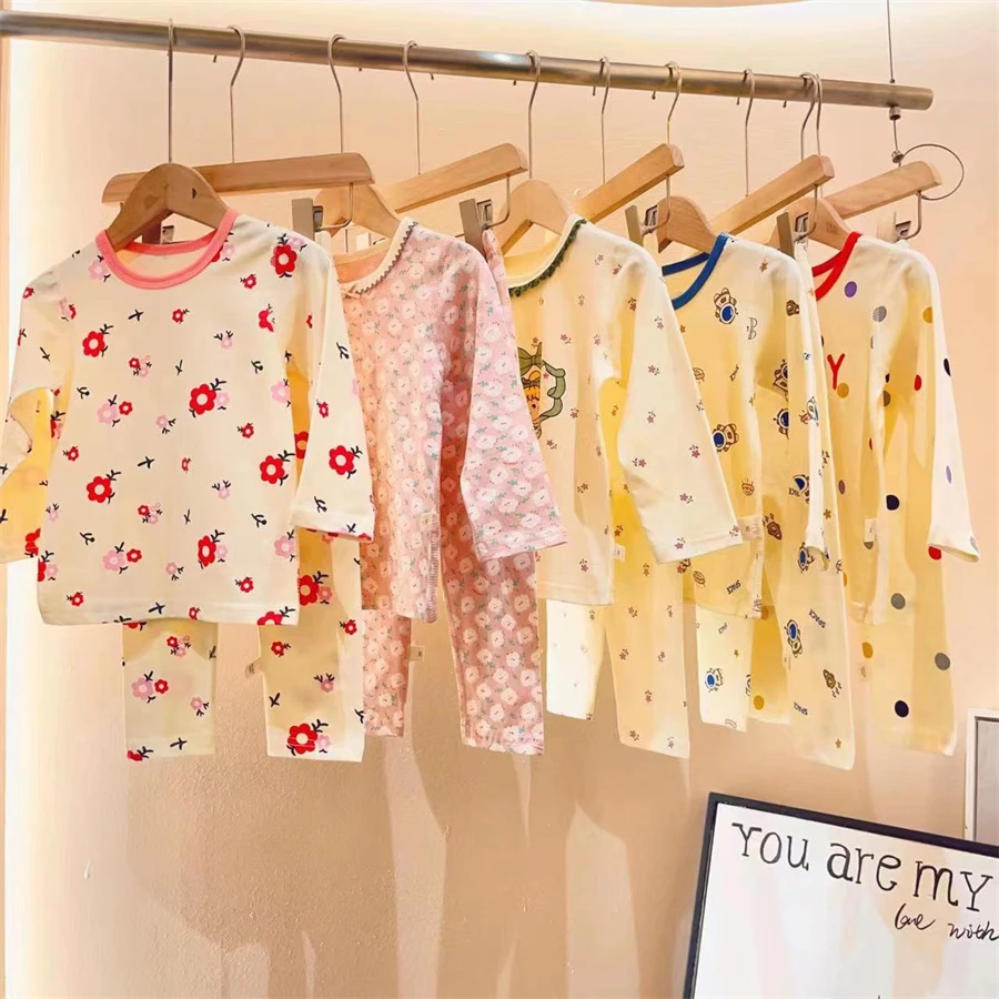 HHkids女童卡通印花睡衣套装2023秋装新款家居服两件套CTZ630