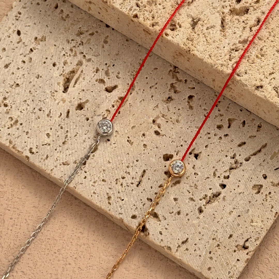 【法国小红绳】G123930CG百搭红色简约镶嵌单钻