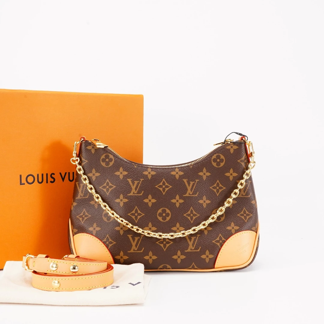 99新 LouisVuitton/路易威登 boulogne牛角包老花/BG22004015