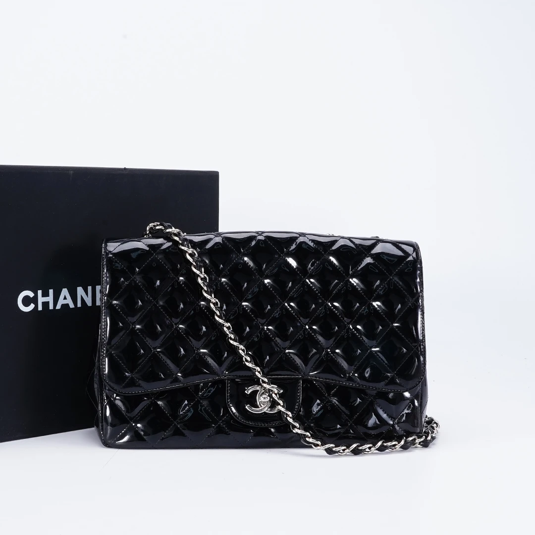 95新 Chanel/香奈儿 【诗诗】香奈儿 cf jumbo漆皮/BG22014615