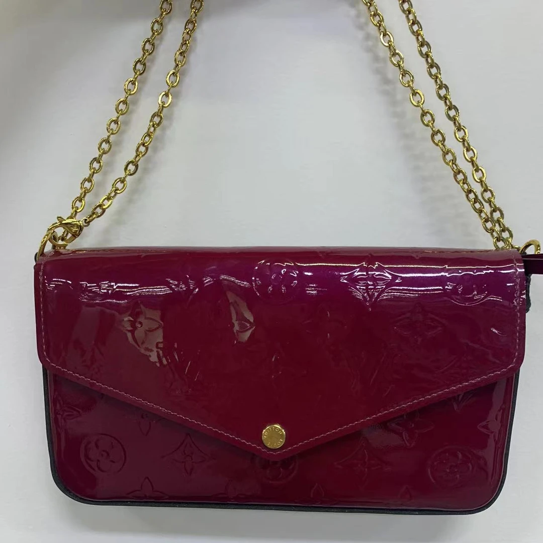 95新 LouisVuitton/路易威登 三合一 漆皮 链条包/BGK107360007