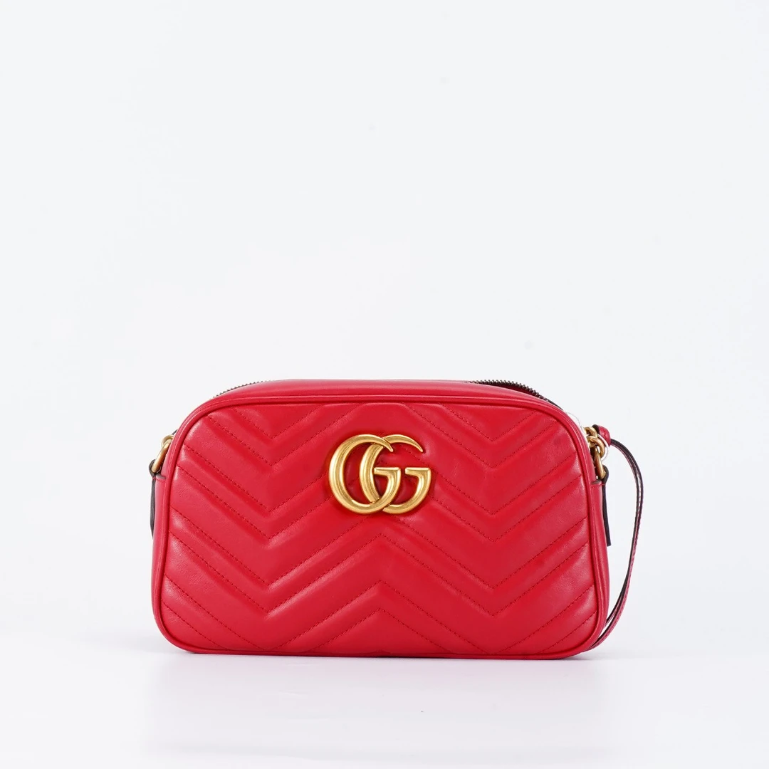 99新 GUCCI/古驰 马蒙相机包中号红色/BG22005603/98新