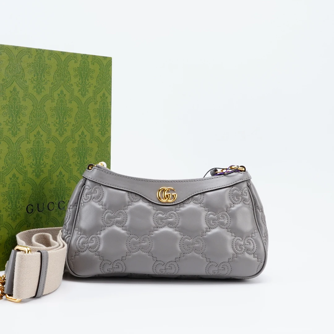 95新 GUCCI/古驰 matelassehobo包小号/BG23006551/桔夕奢品精选.