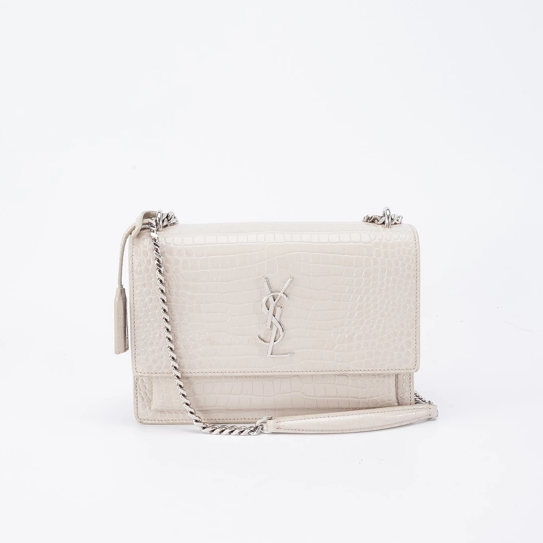 95新 YSL/圣罗兰 日落包中号鳄鱼/BG22004911