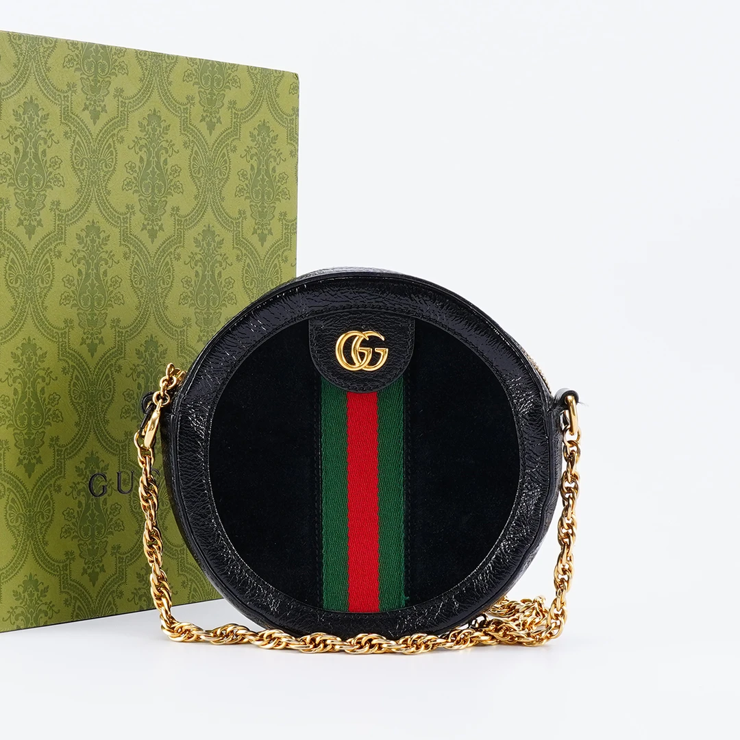 95新 GUCCI/古驰 【桔夕静文】ophidia圆饼小号/BG22014628