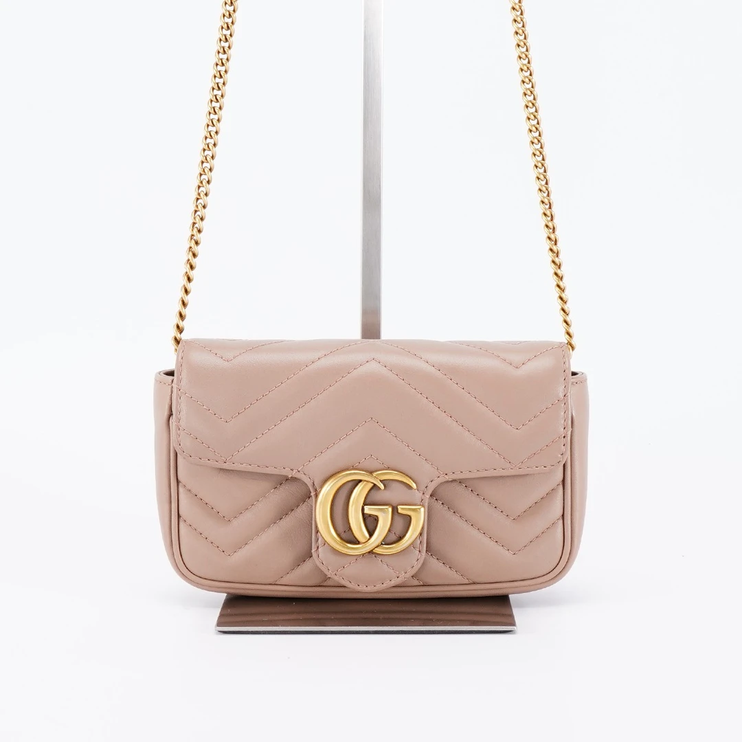 99新 GUCCI/古驰 马蒙mini奶茶色包/BG22005397/98新
