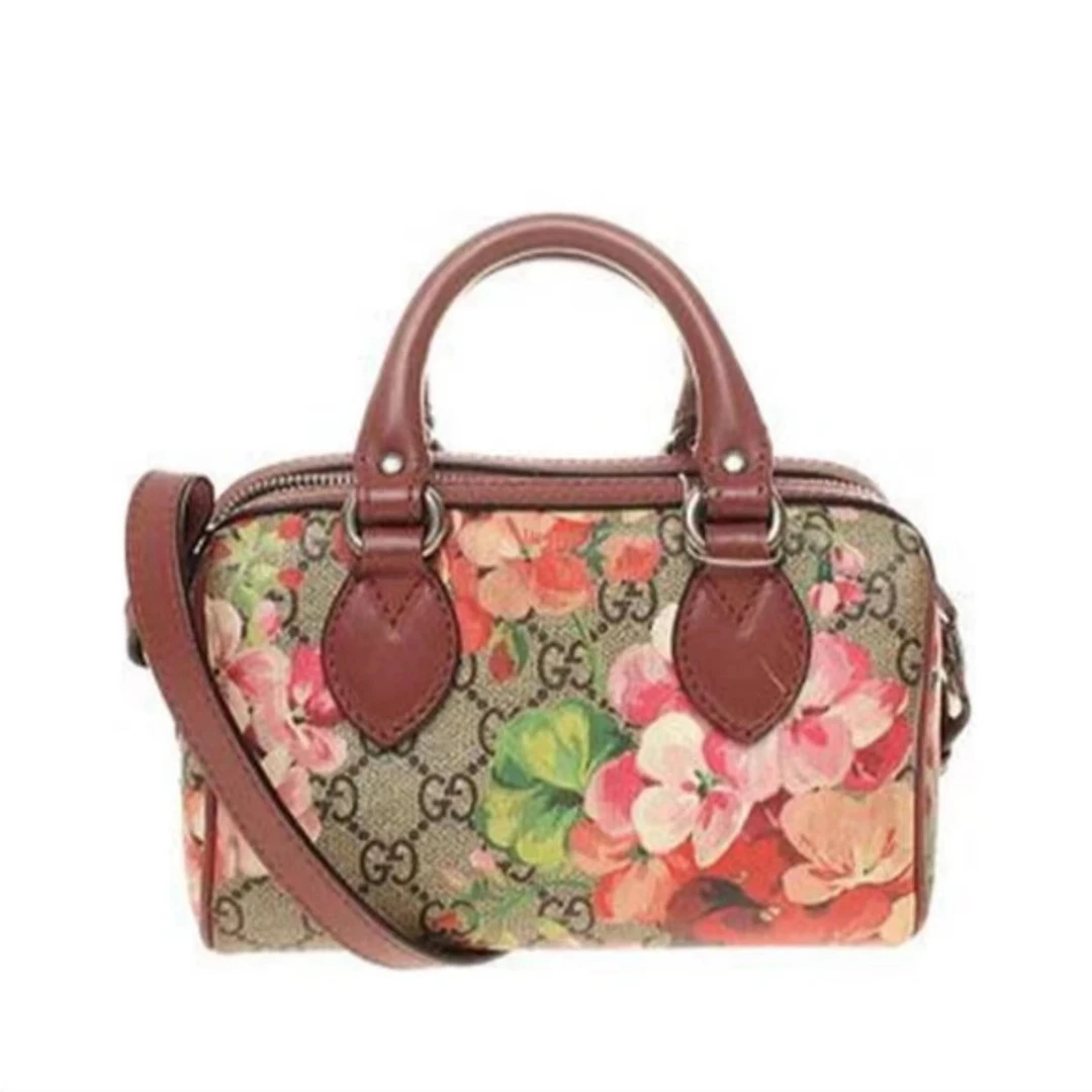 95新 GUCCI/古驰 【诗诗】古驰印花 波士顿包/TS0202404