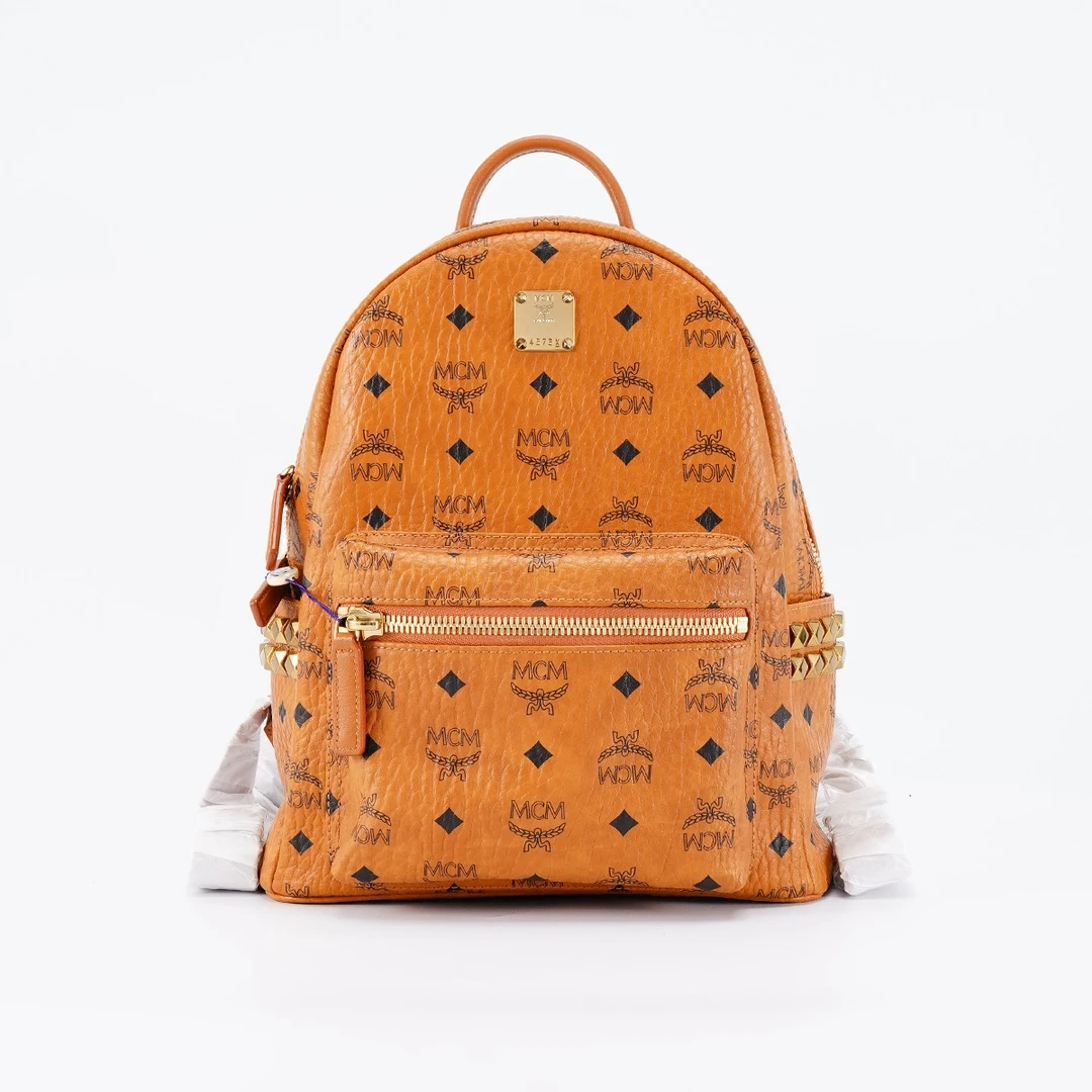 95新 MCM 双肩包小中号干邑色/BG22006084