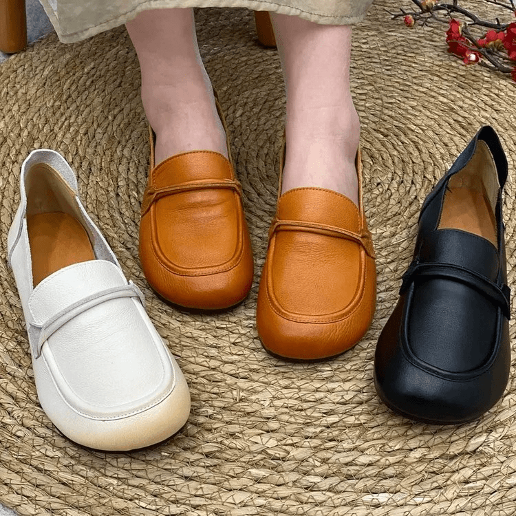 单鞋妈妈鞋久站不累脚舒适奶奶鞋乐福鞋休闲鞋中年百搭时尚豆豆鞋