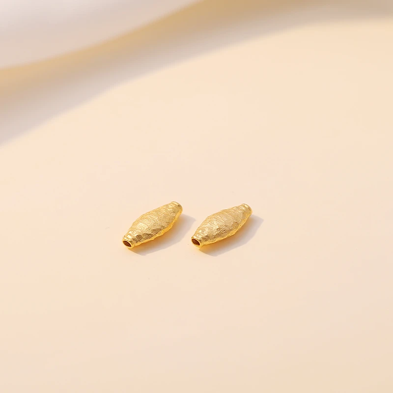 18k金配件陨石坑米粒桶珠隔珠diy手串