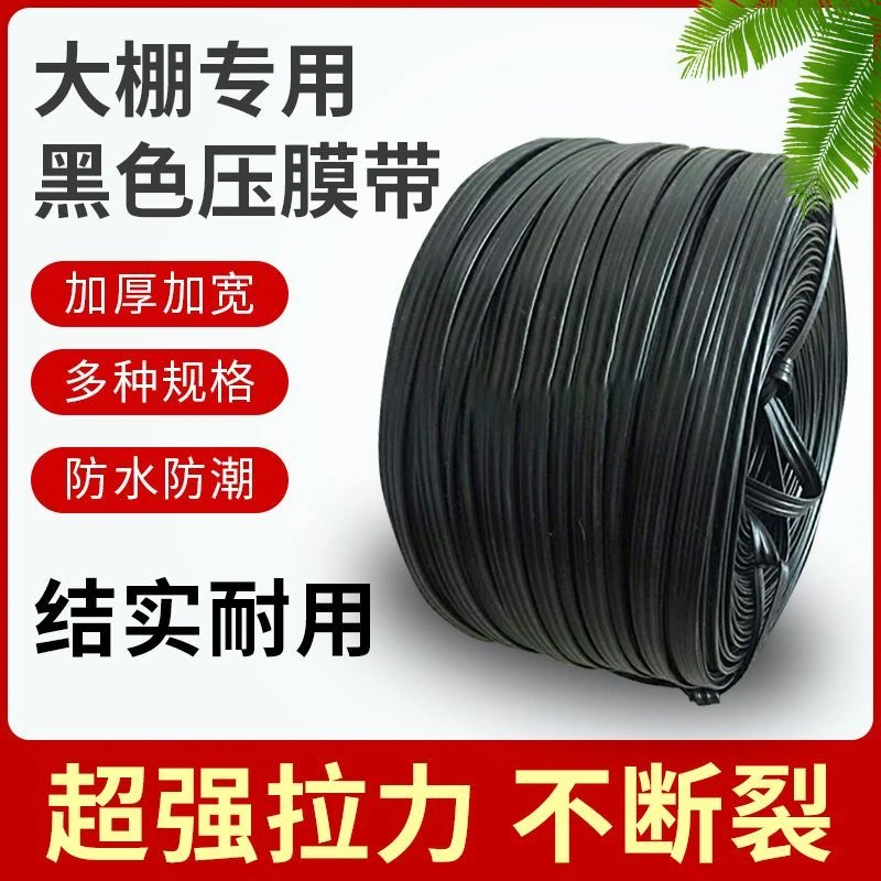 大棚黑色线绳抗老化带加厚扁带批发压膜防晒耐用棚绳专用绳防风带