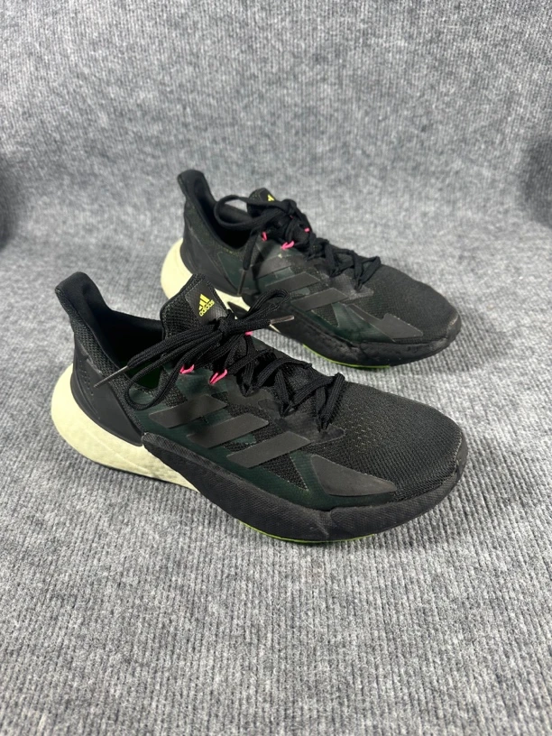 41码255/adidas 低帮 休闲跑步鞋 男女同款 黑白粉