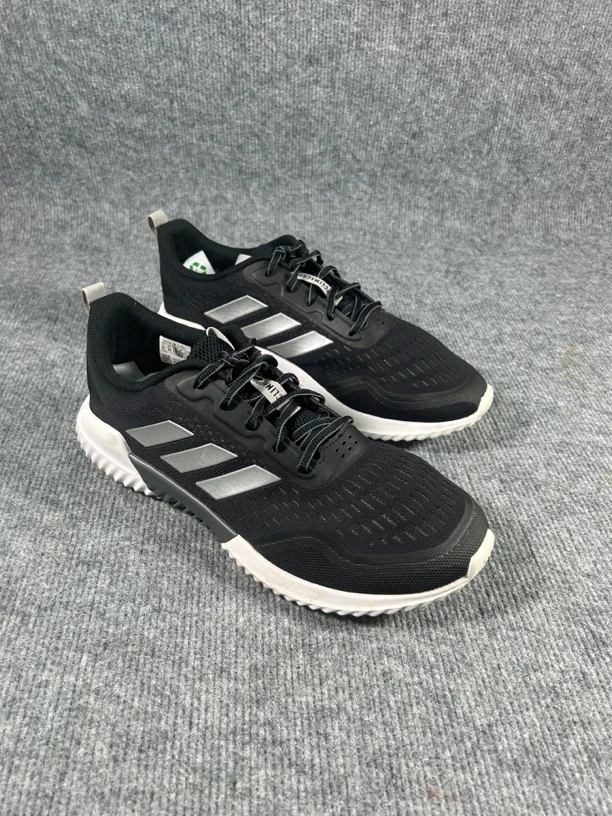 44码275/adidas 低帮 休闲跑步鞋 男女同款 黑白