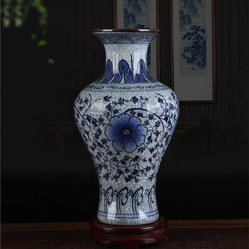 陶瓷花瓶青花瓷中式家居客厅电视柜博古架装饰摆件