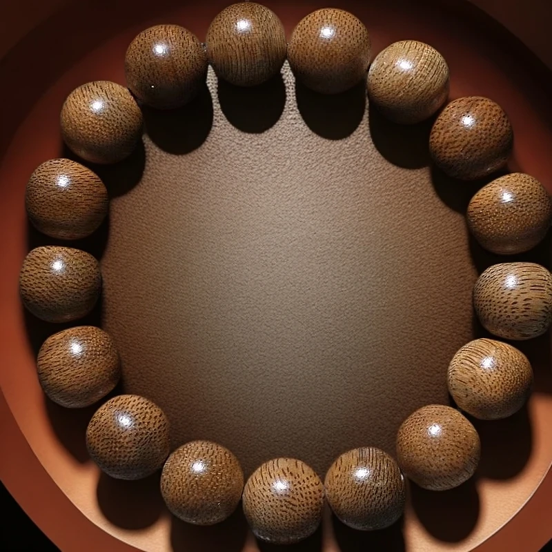 增香沉香木正宗海南黄油沉香木手串男女士黑油格1.2/17颗圆珠单圈