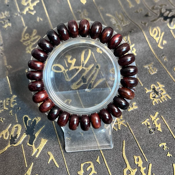精品正宗海南黄花梨紫油梨老料算盘珠男女款手串多样性发货工艺